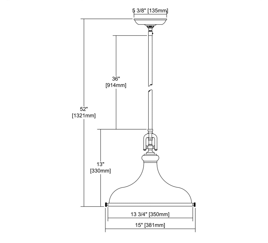 Elk Rutherford 57071/1 Pendant Light - Satin Brass
