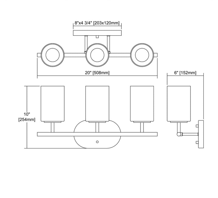 Elk Pemlico 57132/3 Bath Vanity Light 20 in. wide - Satin Nickel