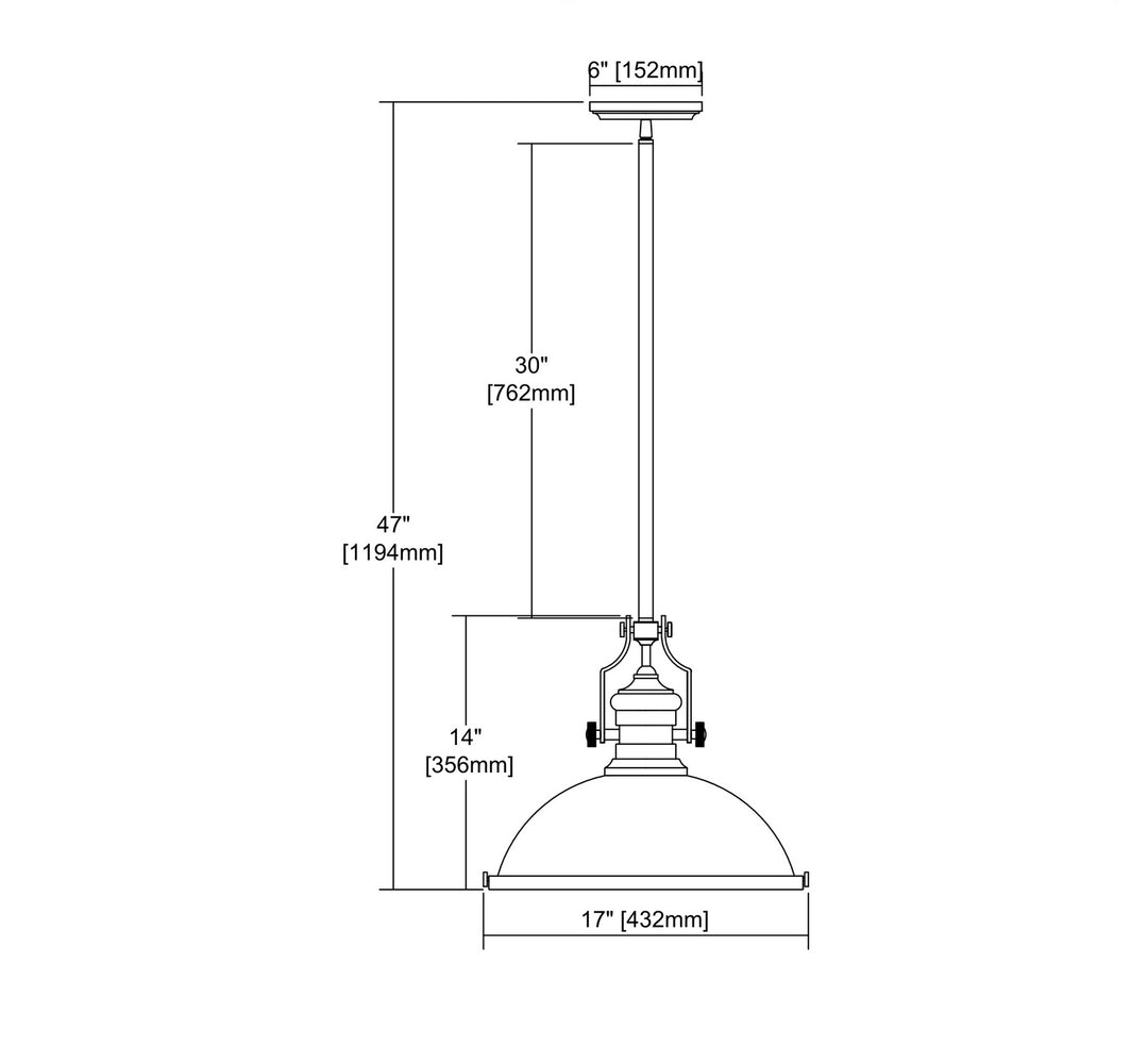 Elk Chadwick 66598-1 Pendant Light - Satin Brass