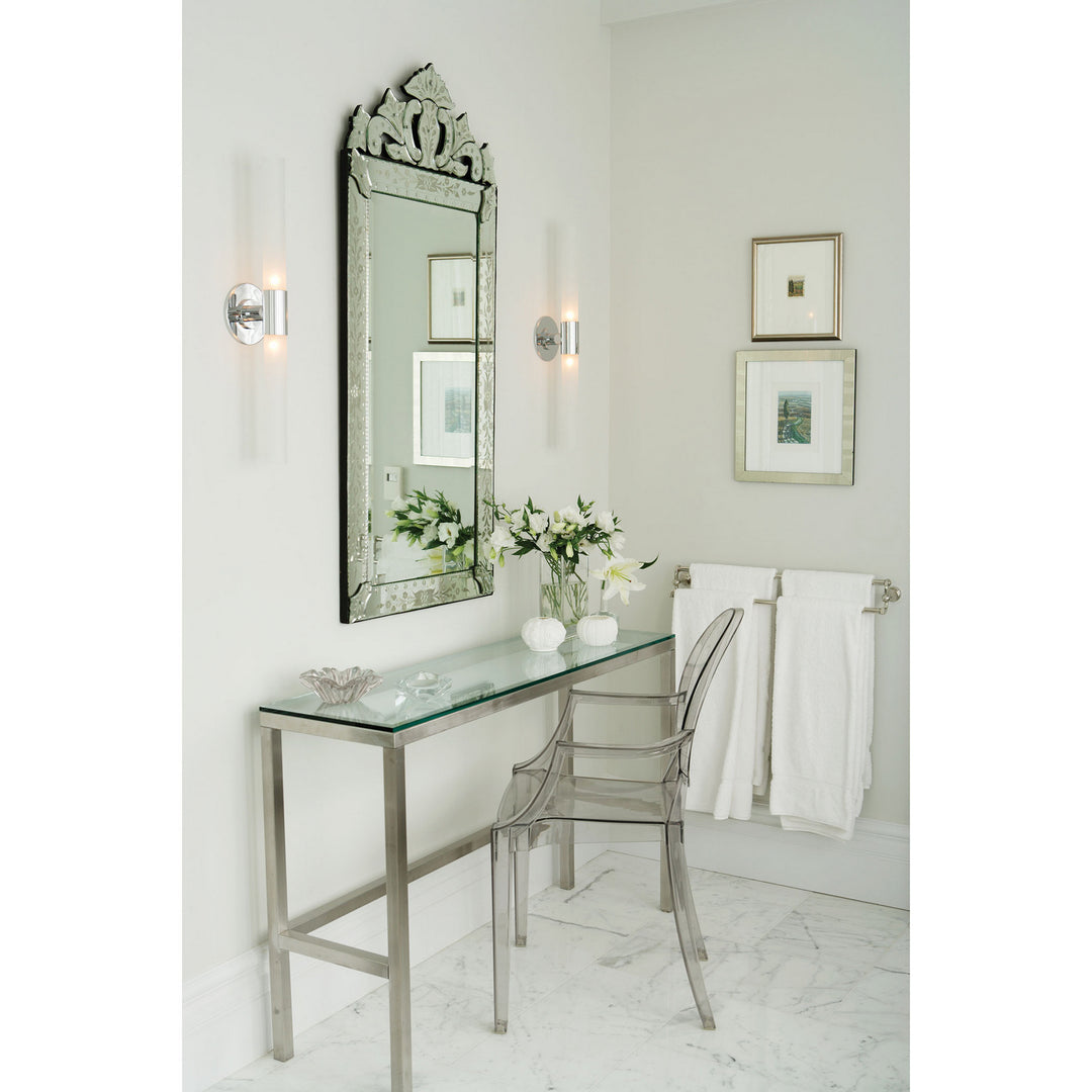 Elk Long Cylinder BV821-10-15 Bath Vanity Light 5 in. wide - Chrome