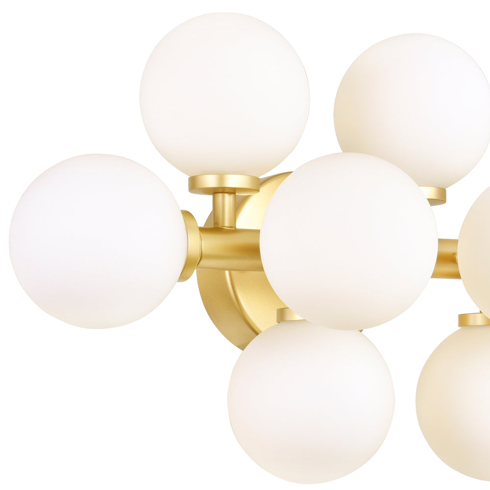 CWI Arya 1020w18-8-602 Bath Vanity Light 8 in. wide - Satin Gold
