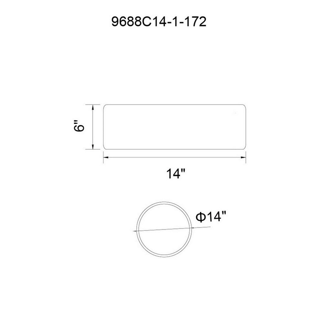 CWI Campton 9688c14-2-172 Ceiling Light - White