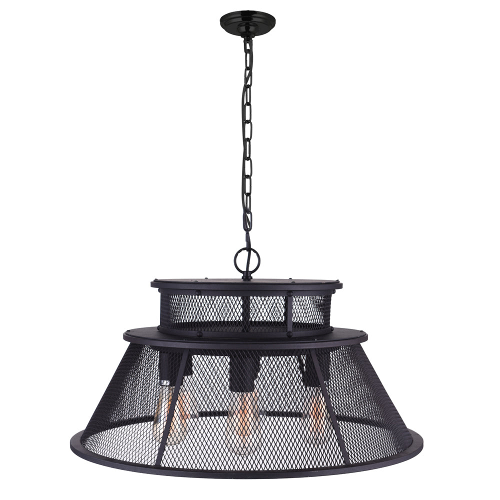 CWI Savill 9745p26-7-219 Pendant Light - Reddish Black