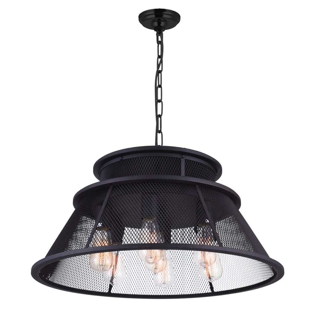 CWI Savill 9745p26-7-219 Pendant Light - Reddish Black