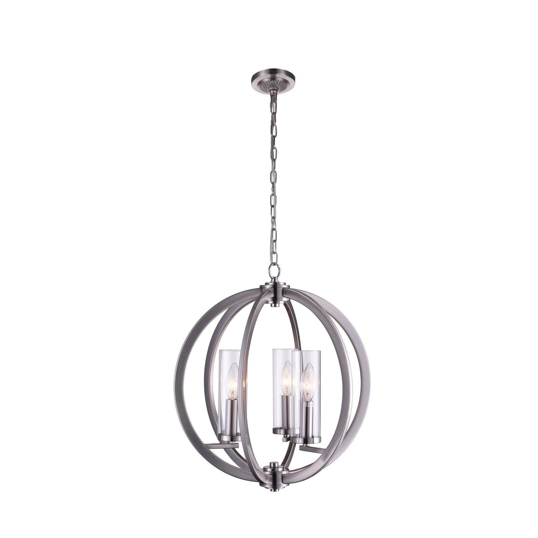 CWI Elton 9951p16-3-606 Chandelier Light - Satin Nickel