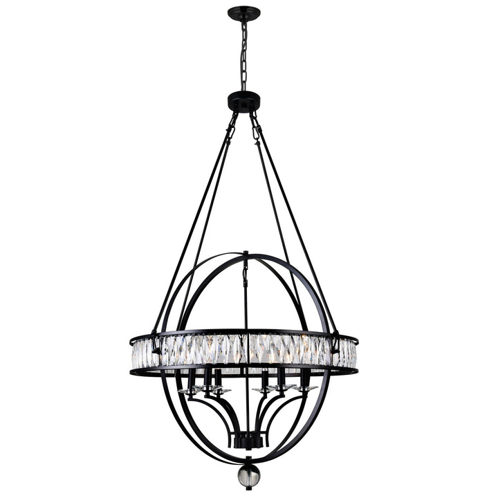 CWI Arkansas 9957p30-6-101 Chandelier Light - Black