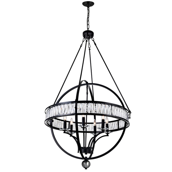 CWI Arkansas 9957p30-6-101 Chandelier Light - Black