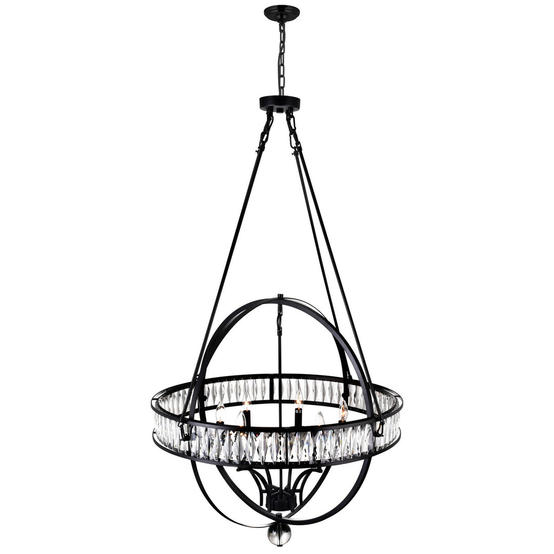 CWI Arkansas 9957p30-6-101 Chandelier Light - Black