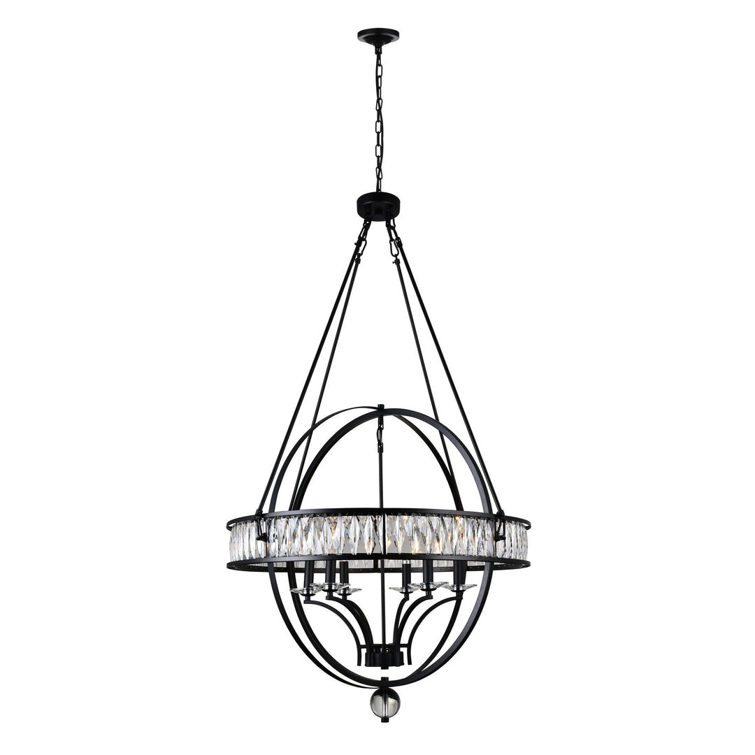 CWI Arkansas 9957p30-6-101 Chandelier Light - Black