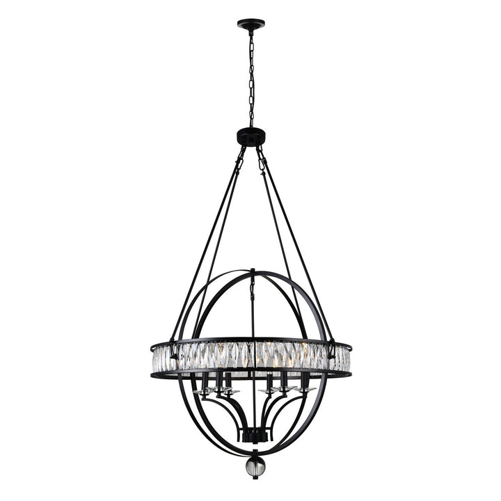 CWI Arkansas 9957p30-6-101 Chandelier Light - Black