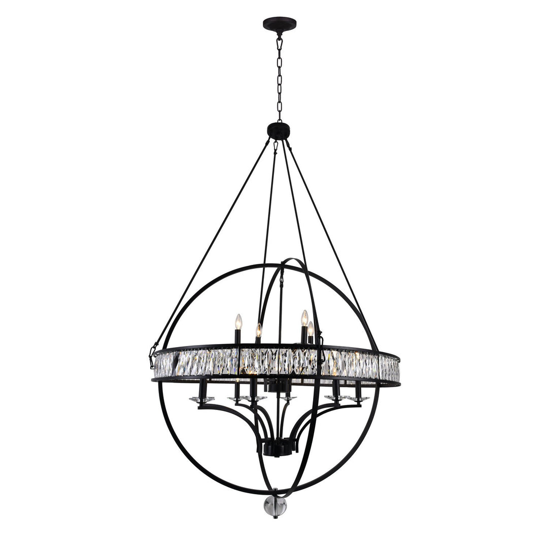 CWI Arkansas 9957p42-12-101 Chandelier Light - Black