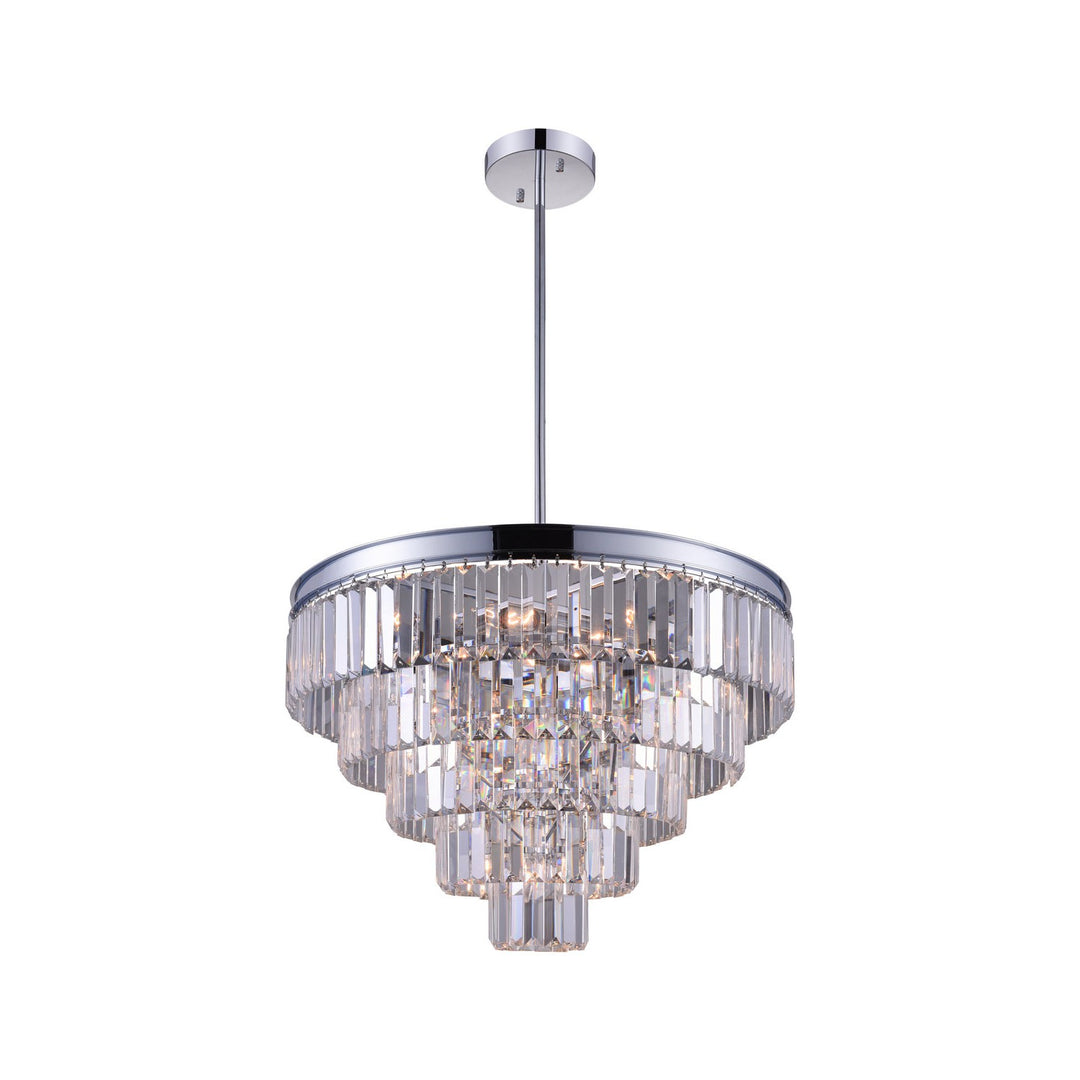 CWI Weiss 9969p24-12-601 Chandelier Light - Chrome