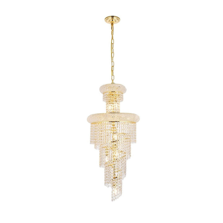 Elegant Spiral V1800SR16G/RC Chandelier Light - Gold