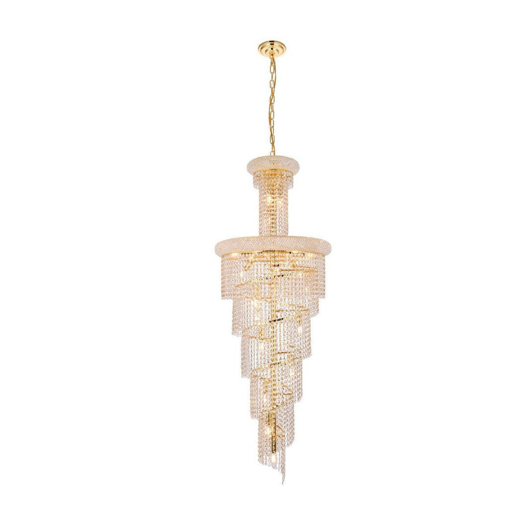 Elegant Spiral V1800SR22G/RC Chandelier Light - Gold