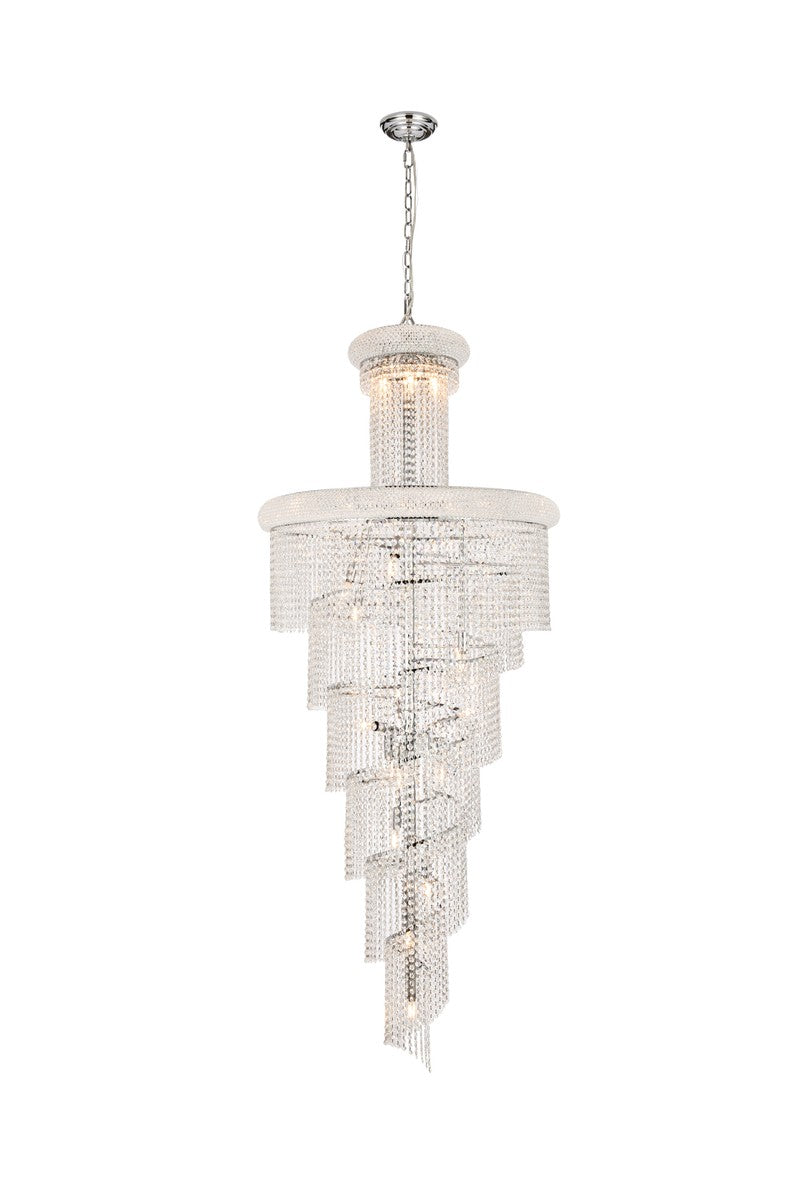 Elegant Spiral V1800SR30C/RC Chandelier Light - Chrome