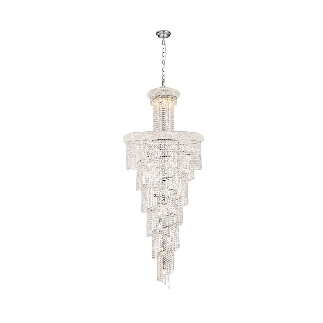 Elegant Spiral V1800SR30C/RC Chandelier Light - Chrome