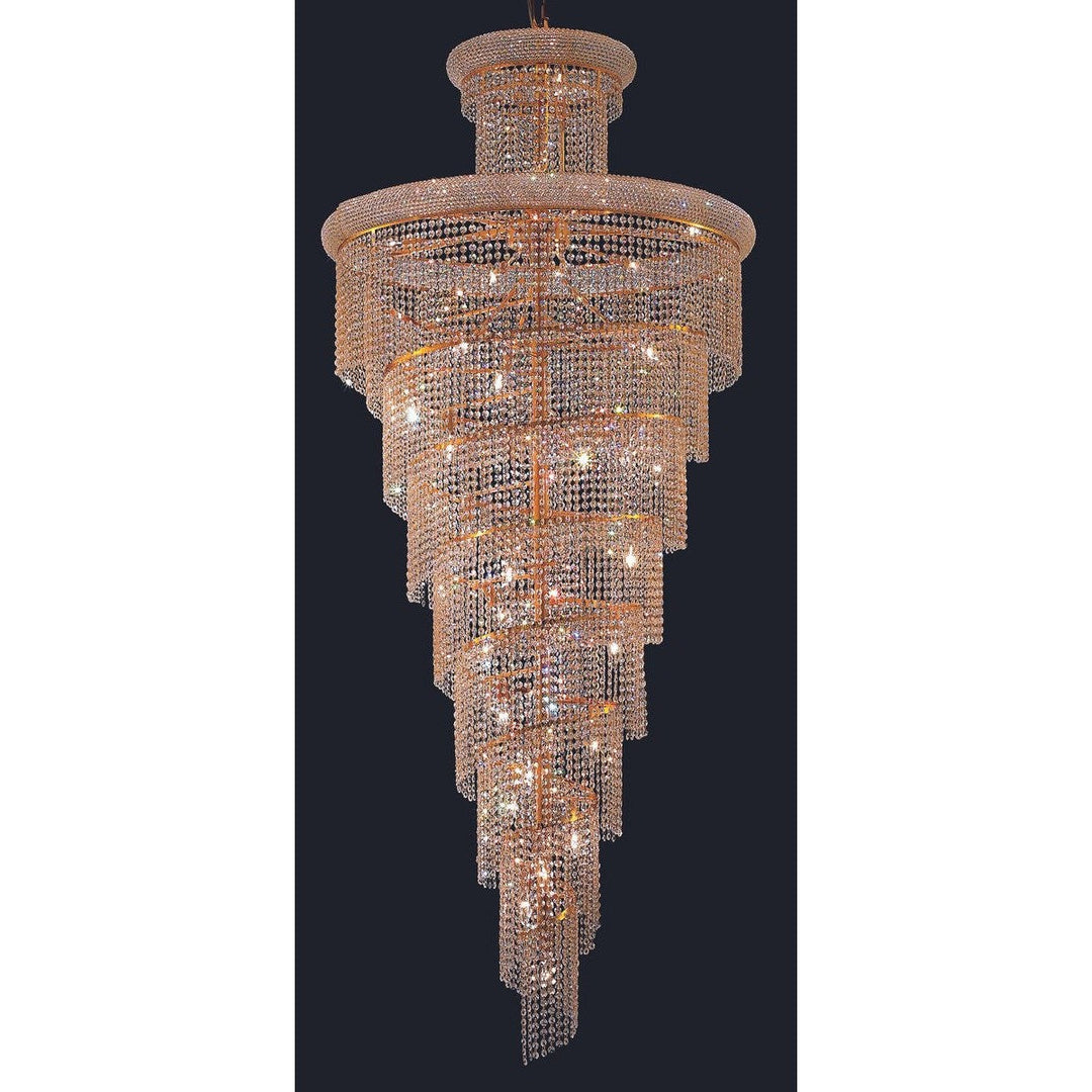 Elegant Spiral V1800SR36G/RC Chandelier Light - Gold