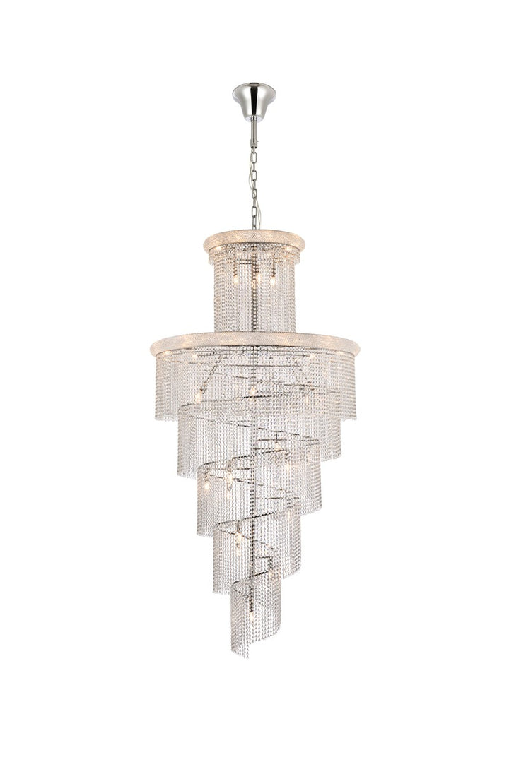 Elegant Spiral V1800SR48C/RC Chandelier Light - Chrome