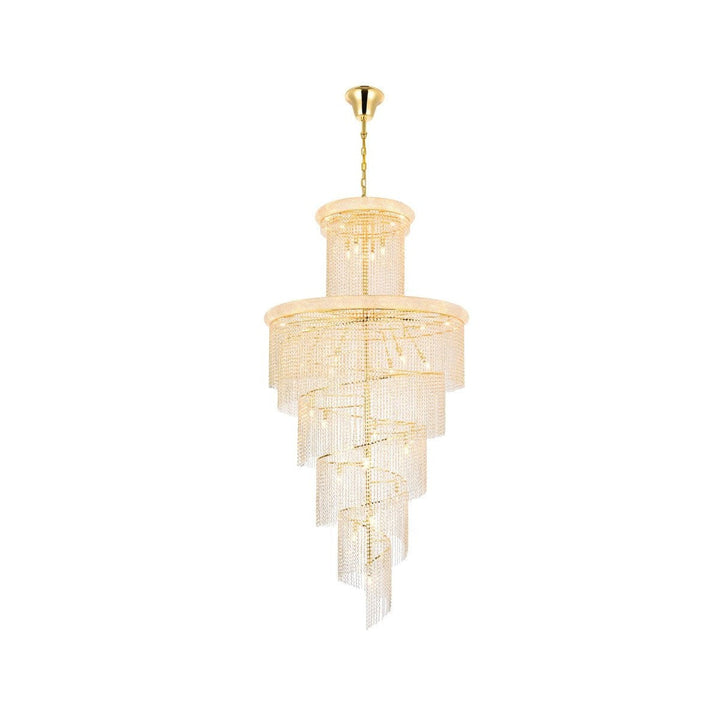 Elegant Spiral V1800SR48G/RC Chandelier Light - Gold