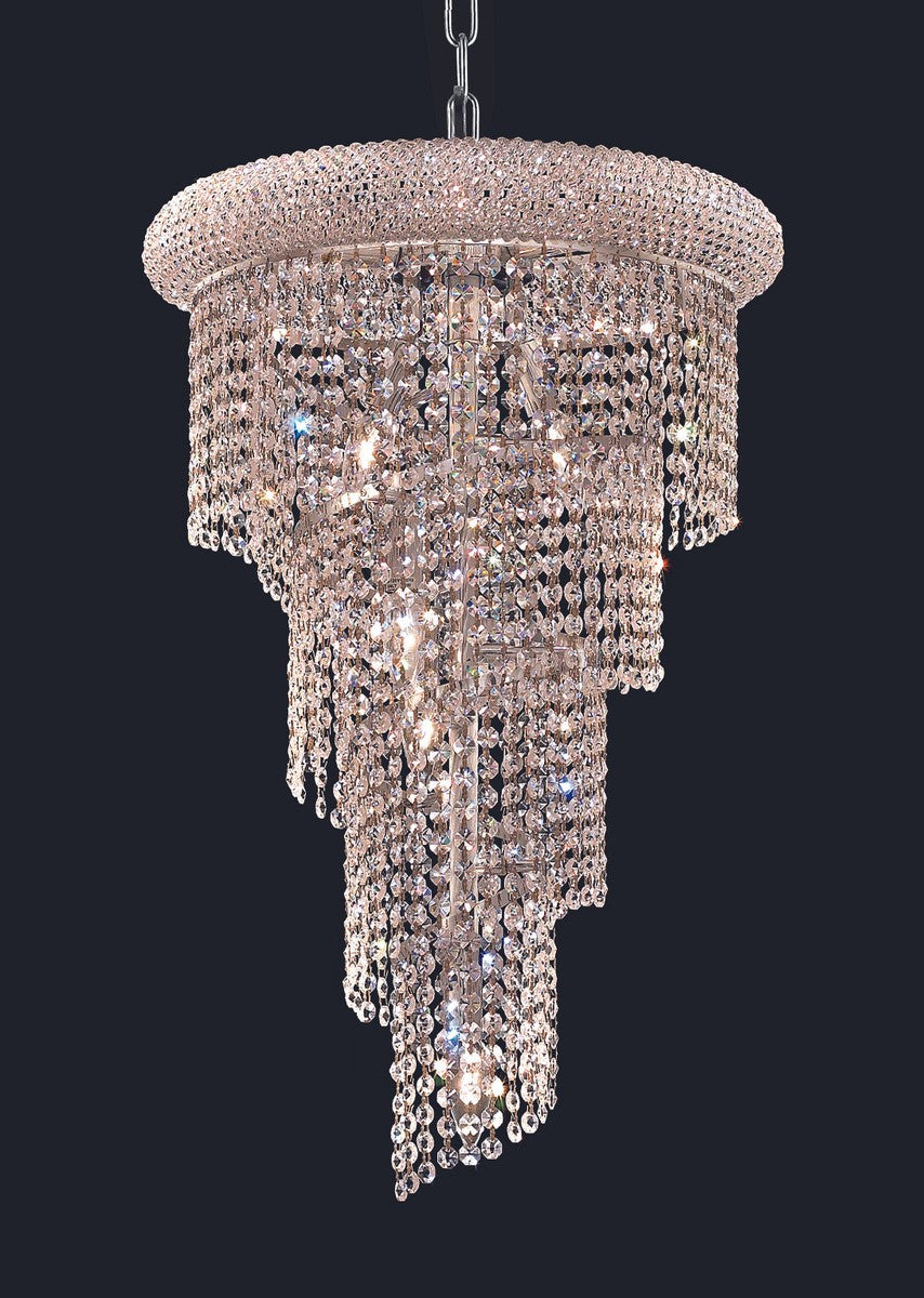 Elegant Spiral V1801SR16C/RC Chandelier Light - Chrome