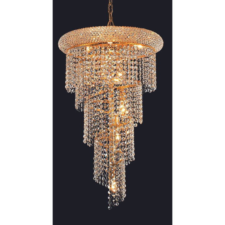 Elegant Spiral V1801SR16G/RC Chandelier Light - Gold