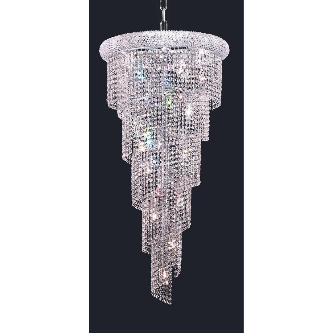 Elegant Spiral V1801SR22C/RC Chandelier Light - Chrome