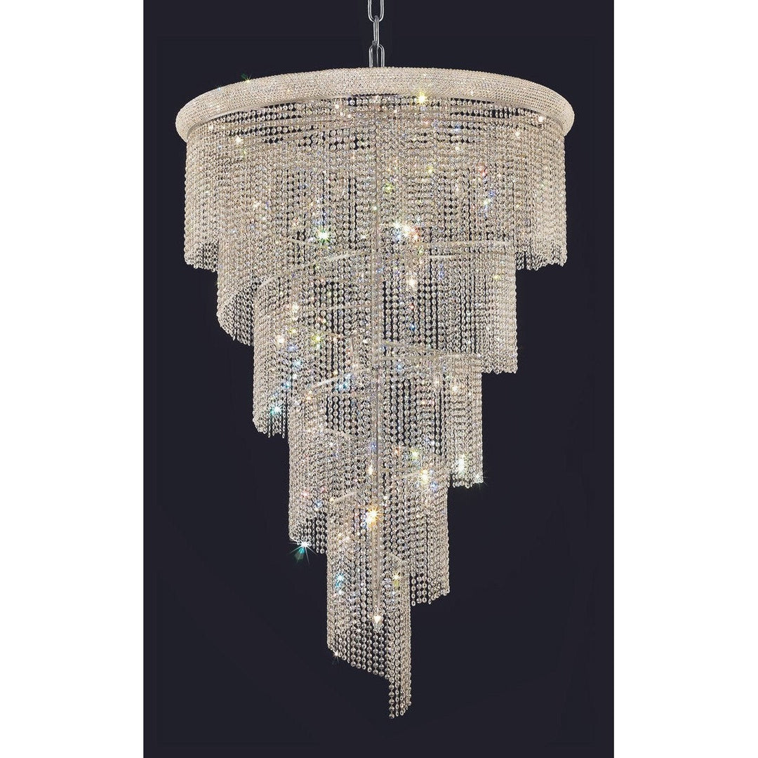 Elegant Spiral V1801SR48C/RC Chandelier Light - Chrome