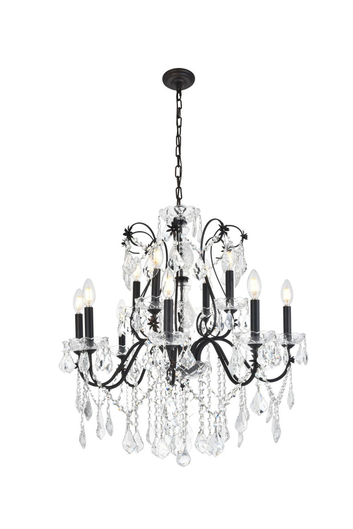 Elegant St. Francis V2015D28DB/RC Chandelier Light - Dark Bronze