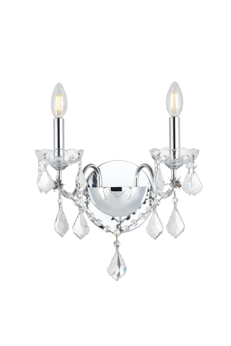 Elegant St. Francis V2015W2C/RC Wall Sconce Light - Chrome