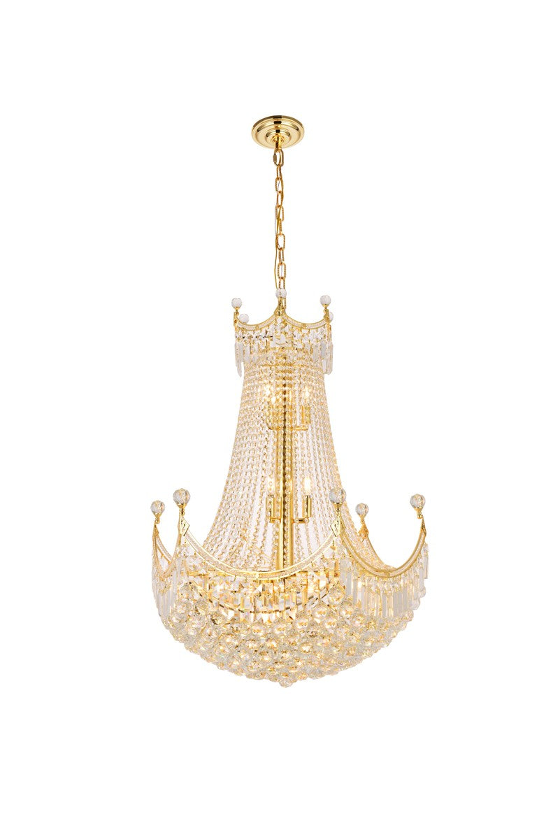 Elegant Corona V8949D30G/RC Chandelier Light - Gold