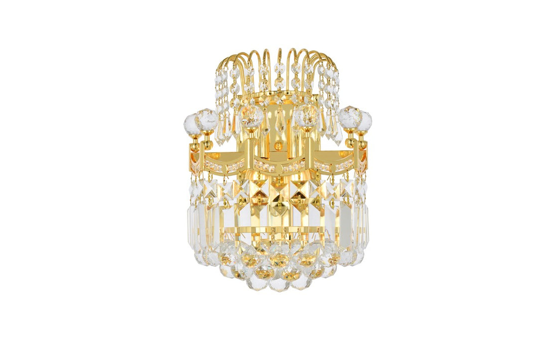 Elegant Corona V8949W12G/RC Wall Sconce Light - Gold