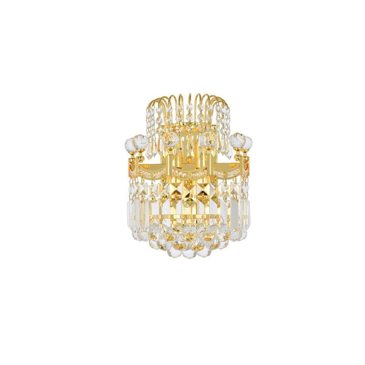 Elegant Corona V8949W12G/RC Wall Sconce Light - Gold