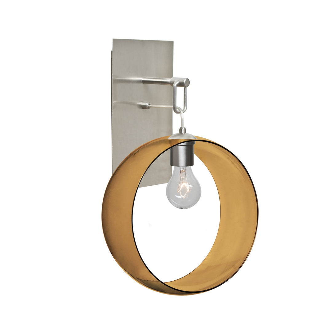 Besa Plato 1WP-PLATOAM-SN-NI Wall Sconce Light - Satin Nickel