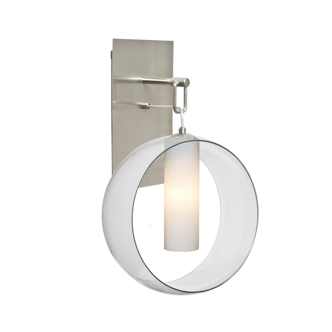 Besa Plato 1WP-PLATOCL-SN Wall Sconce Light - Satin Nickel