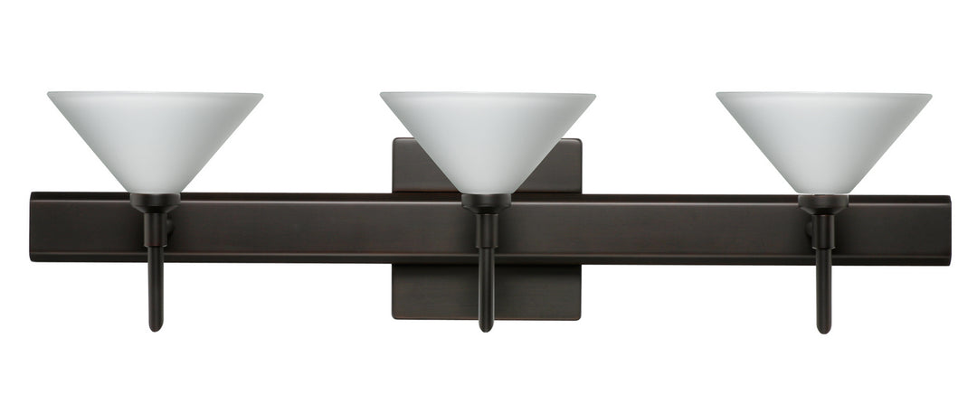 Besa Kona 3SW-117607-BR-SQ Bath Vanity Light 23 in. wide - Bronze