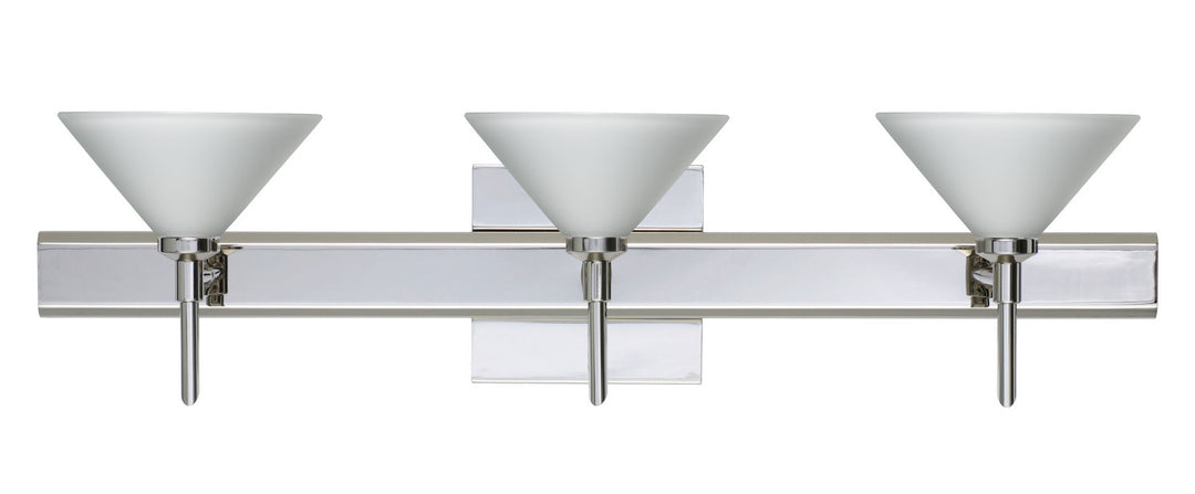 Besa Kona 3SW-117607-CR-SQ Bath Vanity Light 23 in. wide - Chrome