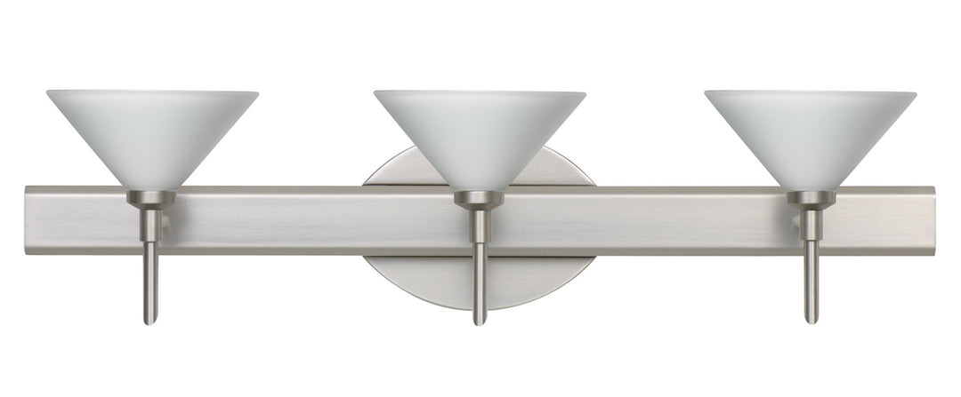 Besa Kona 3SW-117607-SN Bath Vanity Light 23 in. wide - Satin Nickel