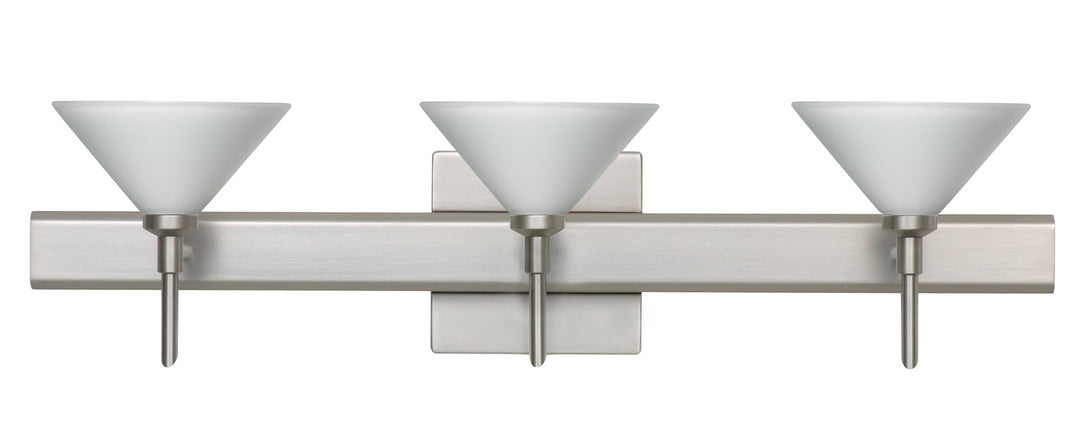 Besa Kona 3SW-117607-SN-SQ Bath Vanity Light 23 in. wide - Satin Nickel