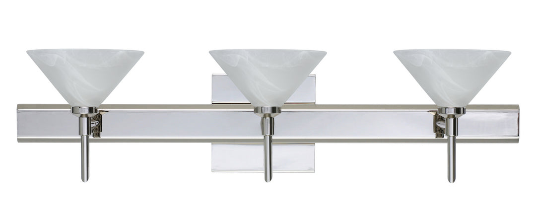 Besa Kona 3SW-117652-CR-SQ Bath Vanity Light 23 in. wide - Chrome