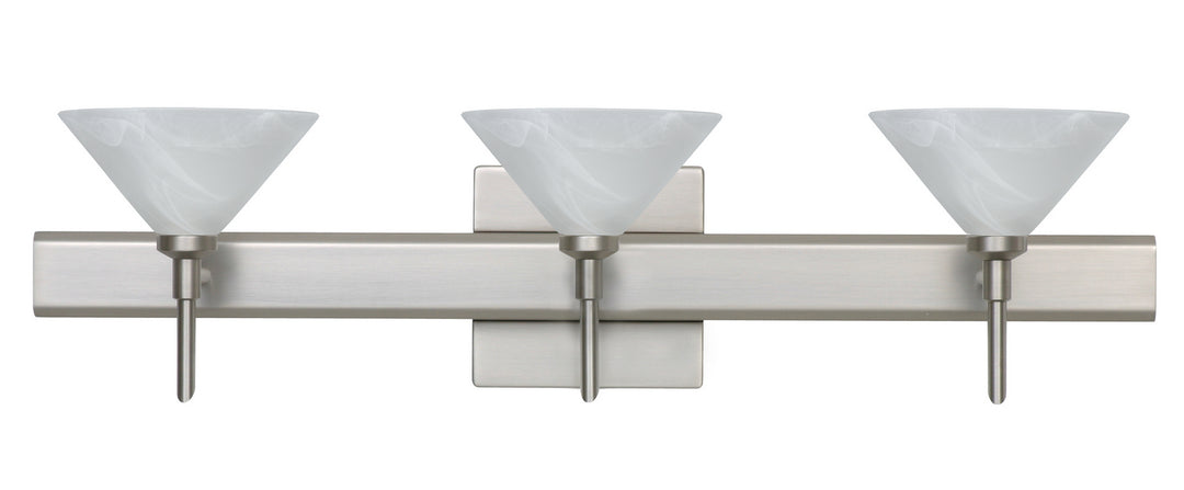 Besa Kona 3SW-117652-SN-SQ Bath Vanity Light 23 in. wide - Satin Nickel
