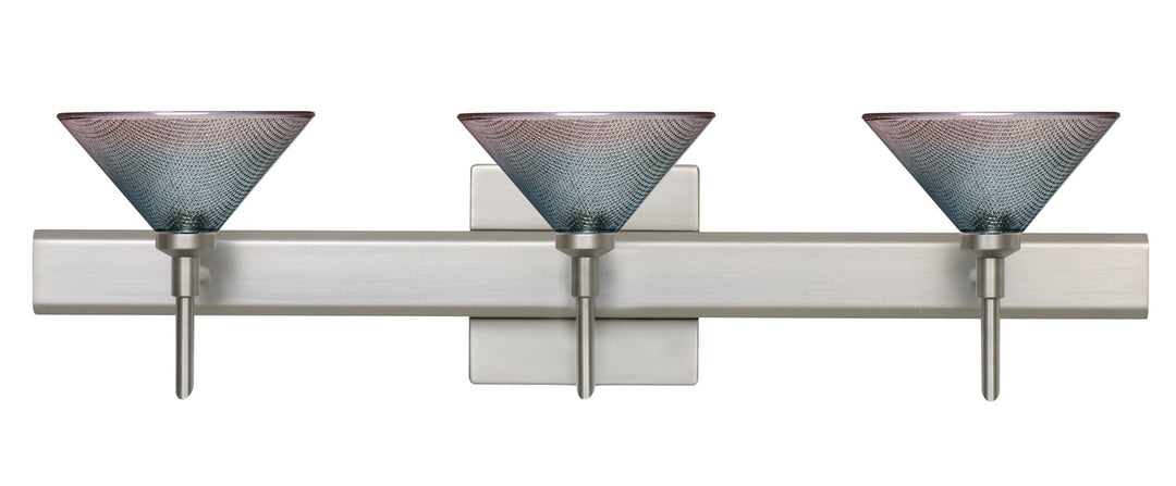 Besa Kona 3SW-117691-SN-SQ Bath Vanity Light 23 in. wide - Satin Nickel