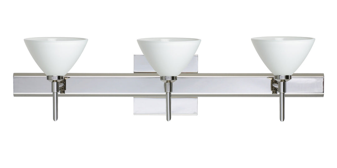 Besa Domi 3SW-174307-CR-SQ Bath Vanity Light 23 in. wide - Chrome