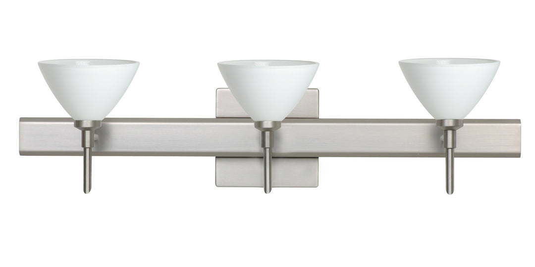Besa Domi 3SW-174307-SN-SQ Bath Vanity Light 23 in. wide - Satin Nickel