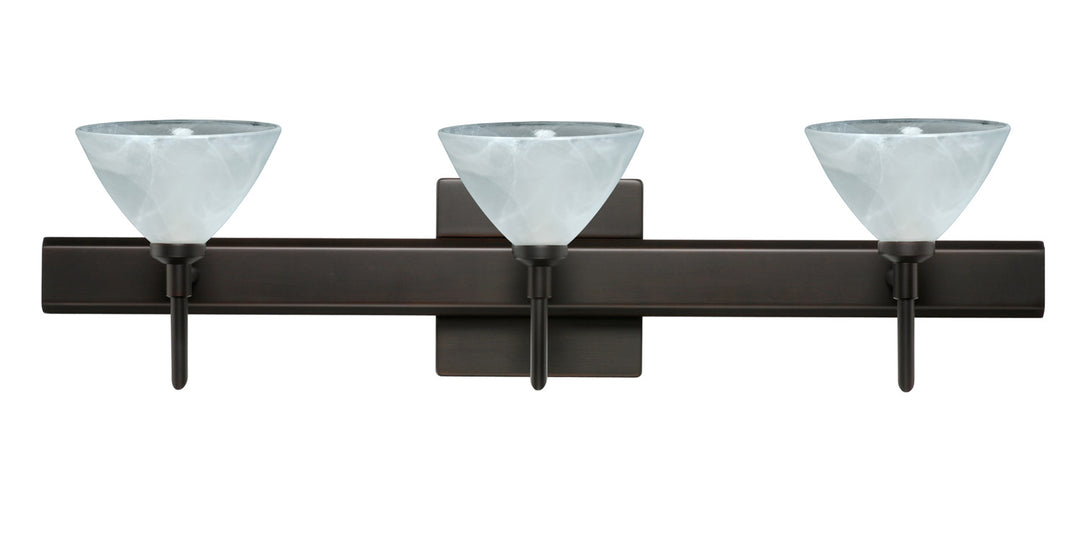 Besa Domi 3SW-174352-BR-SQ Bath Vanity Light 23 in. wide - Bronze