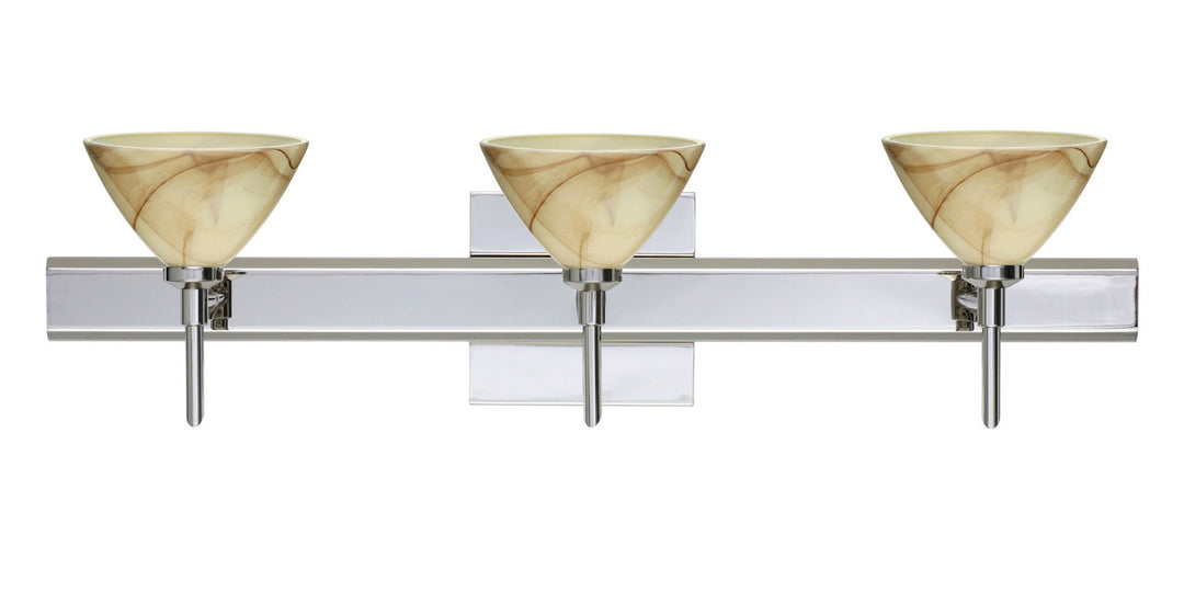 Besa Domi 3SW-174383-CR-SQ Bath Vanity Light 23 in. wide - Chrome