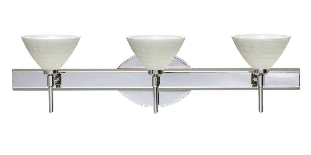 Besa Domi 3SW-1743KR-CR Bath Vanity Light 23 in. wide - Chrome