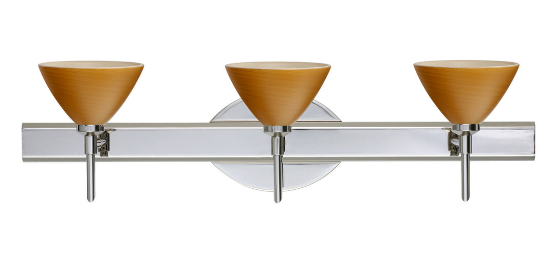 Besa Domi 3SW-1743OK-CR Bath Vanity Light 23 in. wide - Chrome