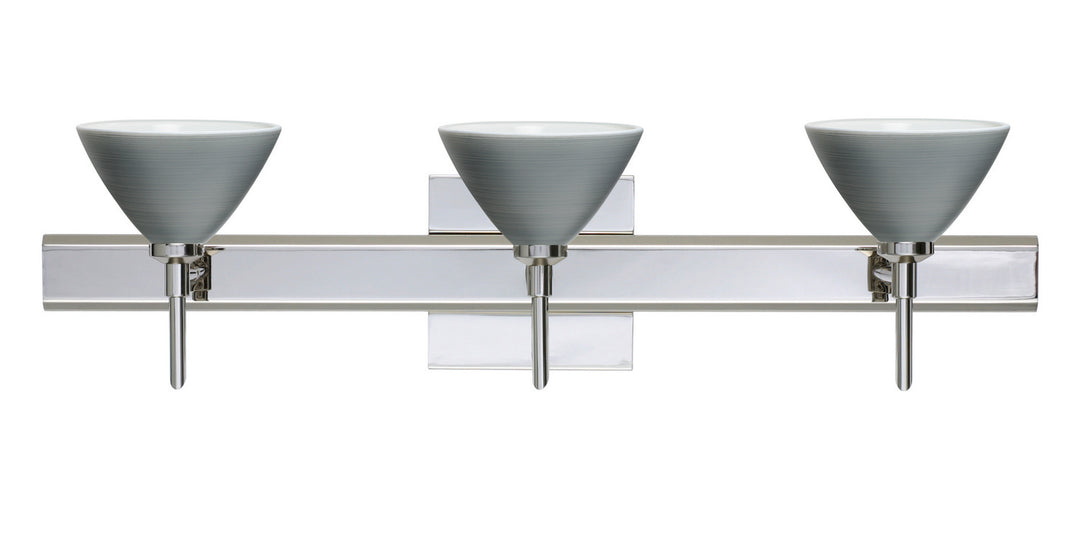 Besa Domi 3SW-1743TN-CR-SQ Bath Vanity Light 23 in. wide - Chrome