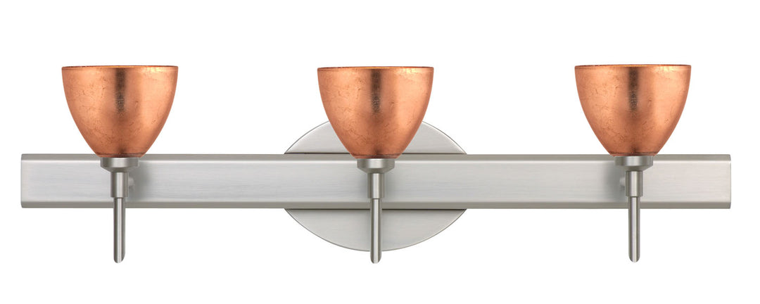 Besa Divi 3SW-1758CF-SN Bath Vanity Light 23 in. wide - Satin Nickel