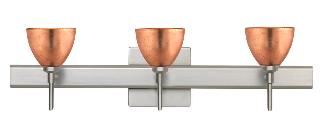 Besa Divi 3SW-1758CF-SN-SQ Bath Vanity Light 23 in. wide - Satin Nickel